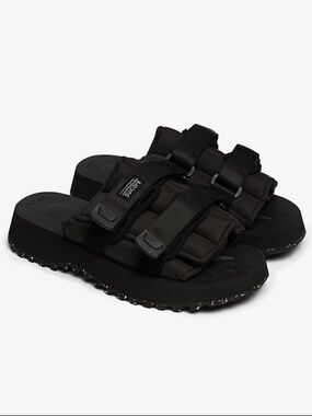 NIB Suicoke Moto-Puffab Black Nylon Rip-Stop Utility Slip On Sandals Slides 8